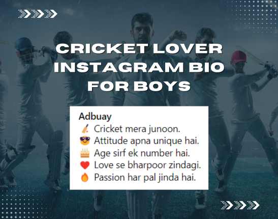 Cricket Lover Instagram Bio For Boys​