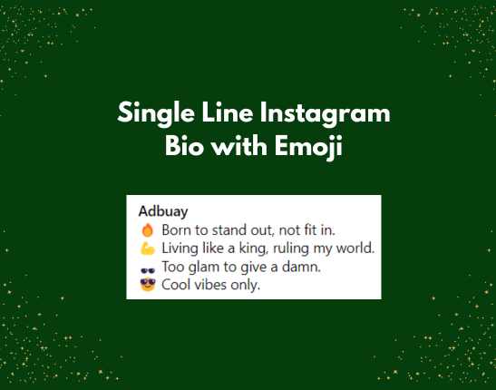 Single Line Instagram Bio with Emoji​
