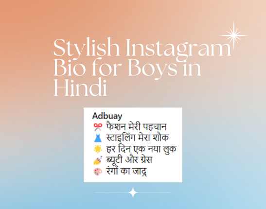 Stylish Instagram Bio for Boys in Hindi​